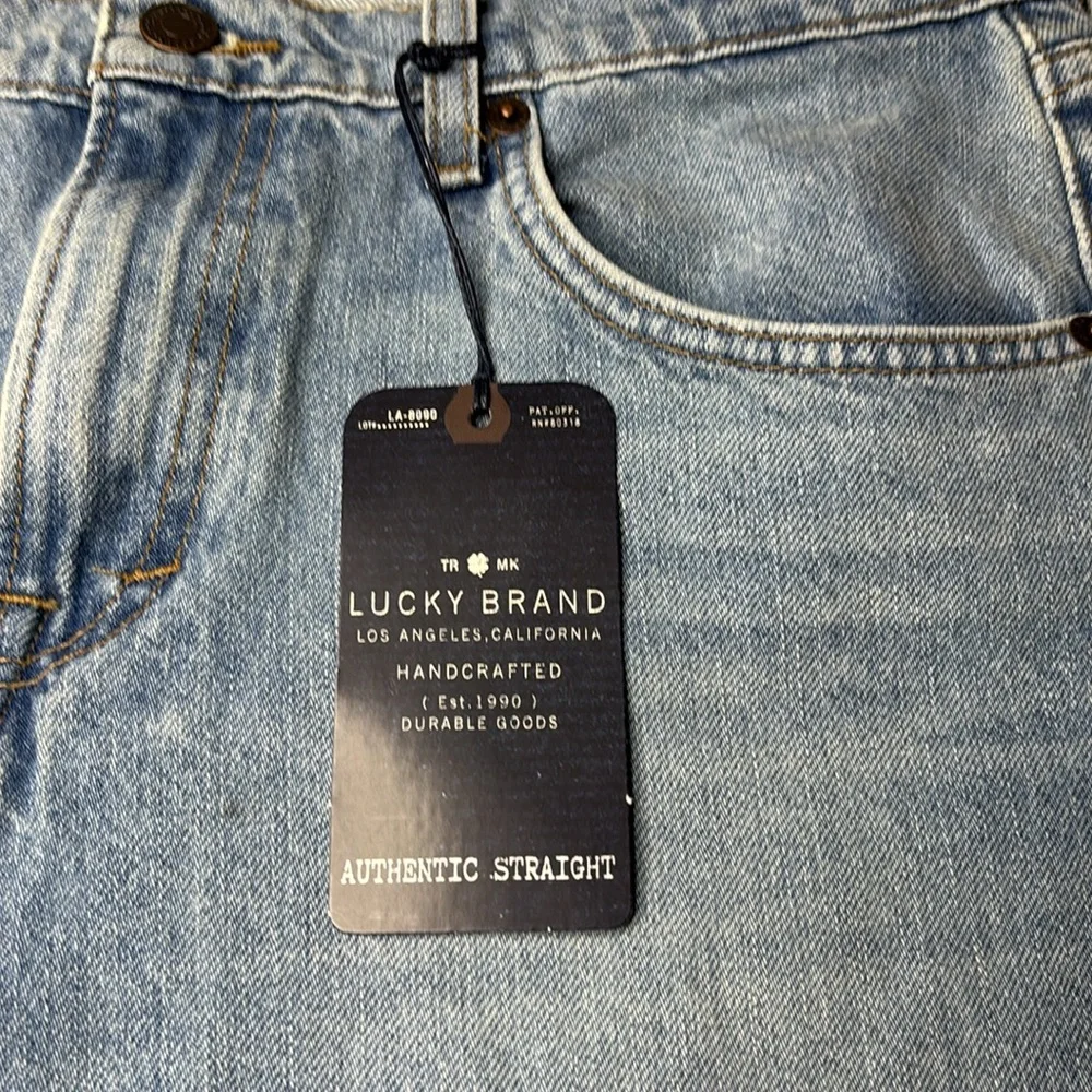 Lucky Brand Mid Rise Authentic Blue Straight Leg Jeans Classic Style Size 29 - Picture 5 of 12